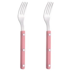 아카시아 아카시아홈 304스텐 다이닝 디저트 커트러리 디저트포크, 핑크, 2개