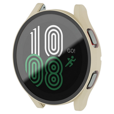 w9999 Galaxy Watch 鋼化玻璃全覆蓋保護殼, 1個, 米色