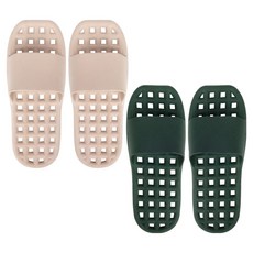 AlphaShoe 方塊浴室拖鞋 2件組