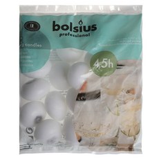 Bolsius 4 5小時燃燒 漂浮蠟燭 白色 20入