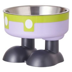 高精寵物 寵物高腳護頸碗, 綠紫色, 1個