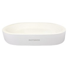 PETSMON 防晃橢圓形貓抓碗, 象牙白, 1個
