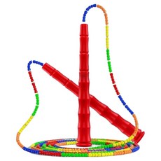 아벨로 소프트 구슬 알록달록 줄넘기, 빨간색, 1개