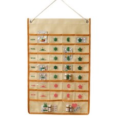Souplace 藥品收納壁掛式日曆 S261-0289E, 英文, 1個