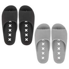 AlphaShoe 摩登針織浴室拖鞋 2件組