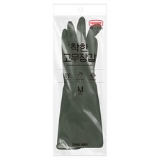 롯데이라이프 착한 고무장갑 양손 세트, 다크그레이, 중(M), 1세트 다크그레이, 중(M), 1세트