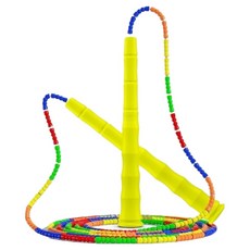 아벨로 소프트 구슬 알록달록 줄넘기, 노란색, 1개
