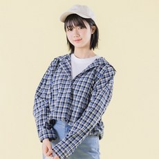 I LOVE J 兒童 Didio G 恐龍連帽格紋襯衫