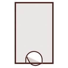 HOMIKO 免打孔魔鬼氈防蚊紗窗 自黏式隱形紗網 下開口拉鏈款, 咖紗黑貼