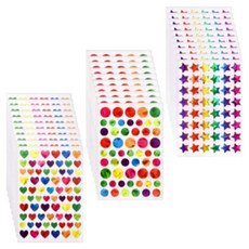 올어바웃하나 레이저 별 10p + 하트 10p + 원형 10p 세트, 1세트, 혼합색상