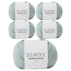 yarna 소울 펀 스웨터 뜨개실 5p + 인쇄도안 DIY 패키지 세트 1~2, 509 더스티그린, 1세트