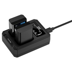 JJC 소니 NP-FW50 듀얼 배터리 충전기 RX100M7 ZV-E10 6400, 1개, DCH-FW50TC 1개, DCH-FW50TC