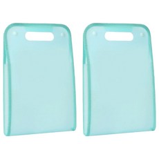 오피스연 손잡이 A4 휴대용 아코디언 파일 케이스, 2개, 그린