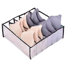 온 라이프 메쉬 칸막이형 언더웨어 정리 수납함 6칸, 블랙, 1개