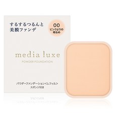 media 媚點 台灣公司貨 雪紡親膚粉餅, 00 粉嫩, 1個