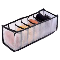 온 라이프 메쉬 칸막이형 언더웨어 정리 수납함 7칸, 블랙, 1개