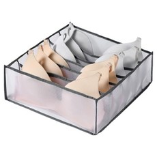 온 라이프 메쉬 칸막이형 언더웨어 정리 수납함 6칸, 그레이, 1개