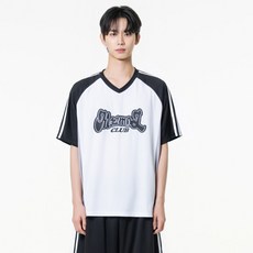 모즈모즈 남녀공용 스포티 에어 메쉬 반팔 저지 티셔츠