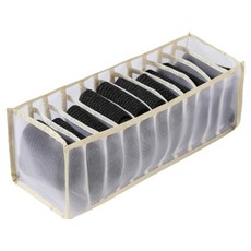 온 라이프 메쉬 칸막이형 언더웨어 정리 수납함 11칸, 베이지, 1개