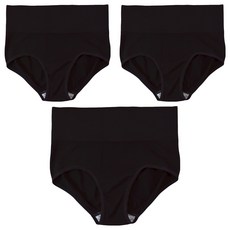 Amiss 機能感 天絲棉高腰無縫內褲 40~60kg 3件組 台灣製, 黑色