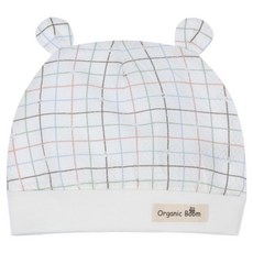 오가닉붐 공룡줄무늬 메쉬 썸머 곰돌이 모자