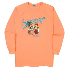 일루소 야자수서프보드 오버핏 래쉬가드 긴팔 티셔츠