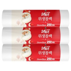 DAILED PLUS 聖誕老人 衛生保鮮袋捲 25 x 35 cm, 中(M), 3個, 250個