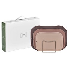 doble 不易留刀痕抗菌砧板3件組 + 不鏽鋼架 + 禮盒組