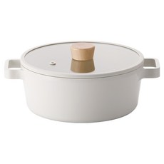 nEOFLam FIKA 電磁爐 Pika 雙耳鍋, 22cm, 白色, 1個