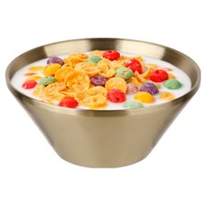 플라라 골드 티타늄 더블월 낮은형 이중 빙수볼, 15cm, 1개