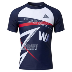 Summer love 夏之戀 SPORTS大男短袖衝浪裝上衣 C25908, 丈青色