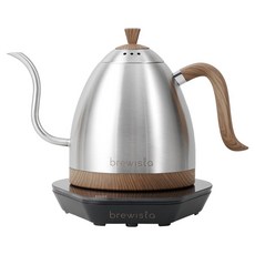 브뤼스타 아티산 전기 드립포트 pro 1L, BR6110GVKKC-SS/실버그레이