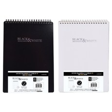 OXFORD 노트 Black&White 4 스프링노트 B5 상철 80p, 랜덤발송, 2개