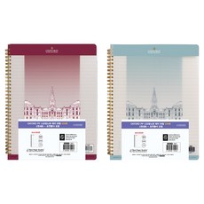 OXFORD 노트 PP 스프링노트 레터 좌철 포켓폴더 포함 100p, 랜덤발송, 2개