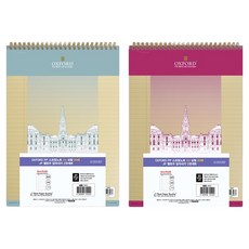 OXFORD 노트 PP 스프링노트 A4 상철 JP 옐로우 칼라내지 90p, 랜덤발송, 2개