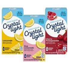 Crystal Light 粉紅檸檬氣泡飲 36.8g + 檸檬 39.6g + 櫻桃石榴 33.4g 綜合組合