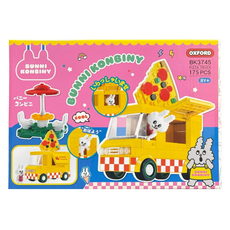 OXFORD TOY 兔子便利商店 披薩車積木組, 混和顏色, 1套