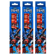 또봇 캐릭터 연필 B 2종 x 3p 세트, 혼합색상, 3세트