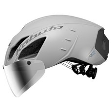 KABUTO OGK Aero R2 自行車安全帽 AR-5, 霧面淺灰色 + 銀色鏡面, 1個