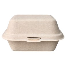 Bloom at home 牛皮紙便當紙容器 蓋子一體式漢堡容器, 25個, 1入