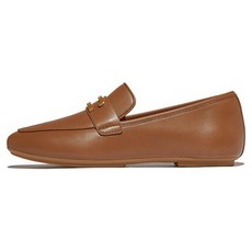 fitflop 女款 Delicato Gold 飾邊皮革樂福鞋
