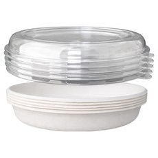 Bloom at home 紙漿橢圓形便當紙容器 + 蓋子組合 中型