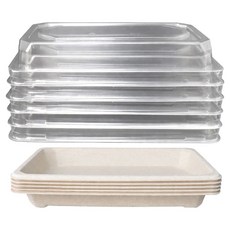 Bloom at home 牛皮紙容器 方形託盤 + 蓋子組合 10號