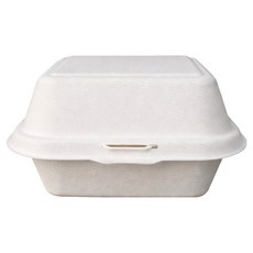 Bloom at home 紙漿便當紙容器 蓋子一體式漢堡容器, 25個, 1入