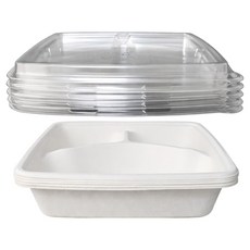 Bloom at home 紙漿三格便當紙容器 + 蓋子套組