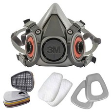 3M 半面式防毒面具 6200 + 6003 + 防塵濾棉套組