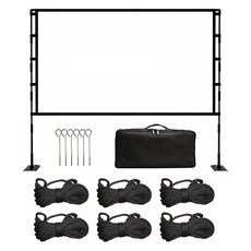 VMI 84吋立式組裝鋁合金框架布幕 附風繩 6個 + 地釘 6個 + 便攜收納袋, 84kjm