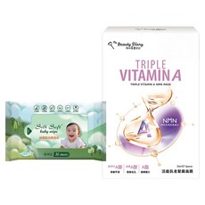 my Beauty Diary 我的美麗日記 活能抗老緊緻面膜 + 南六嬰兒濕巾組, 1組