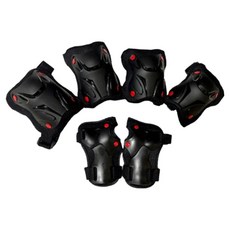 롤링스타 어린이용 스포츠보호용품 세트, 블랙, 1세트