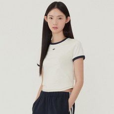 COVERNAT WOMAN Baby fit滾邊T恤